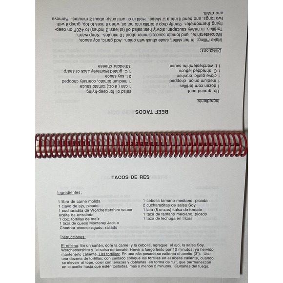 Rare North Dallas High School Multicultural Cookbook English with Translation - Picture 13 of 13